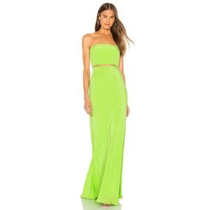 Lovers and Friends Pryce Gown Neon Lime Green NWT Size Small